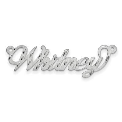 10K .013 Gauge White Gold Satin Diamond-cut Name Plate 10k Gold 10XNA184W, MPN: 10XNA184W, 88395758…