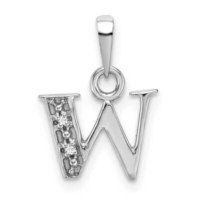 Initial W Charm 10k White Gold 10YC251W, MPN: 10YC251W,