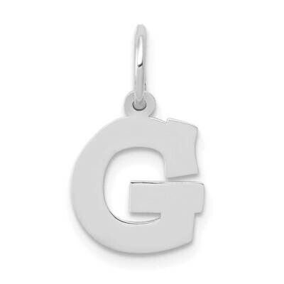 Block Initial G Charm 10k White Gold Small 10YC665G, MPN: 10YC665G,