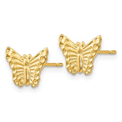 Butterfly Post Earrings - 14k Gold SE2034 by Madi K, MPN: SE2034, 886774999296