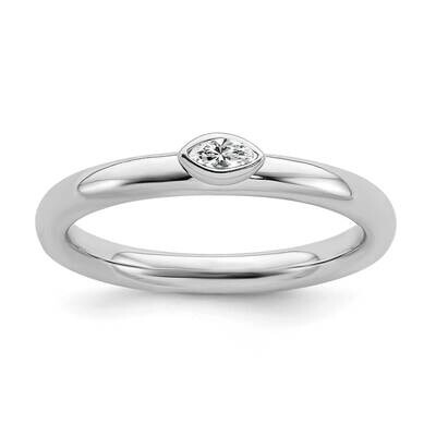 White Topaz Ring Sterling Silver QSK2127, MPN: QSK2127, 191101210990