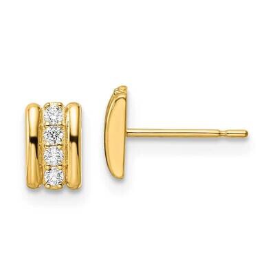 CZ Diamond Post Earrings 14k Gold YE1987, MPN: YE1987, 191101799129