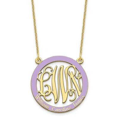 Small Epoxied Family Monogram Necklace 10k Gold 10XNA571Y, MPN: 10XNA571Y,