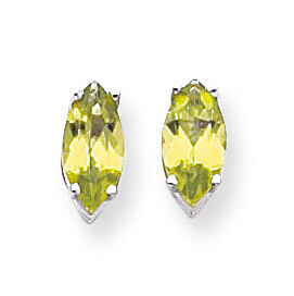 10x5mm Peridot Marquise Stud Earring 14k Gold XE105WPE, MPN: XE105WPE, 883957090436