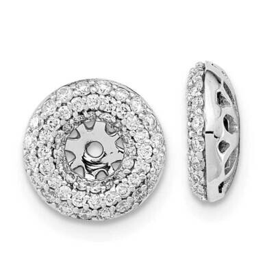Diamond Earring Jackets 14k White Gold EM8575-050-WA, MPN: EM8575-050-WA, 883957972619