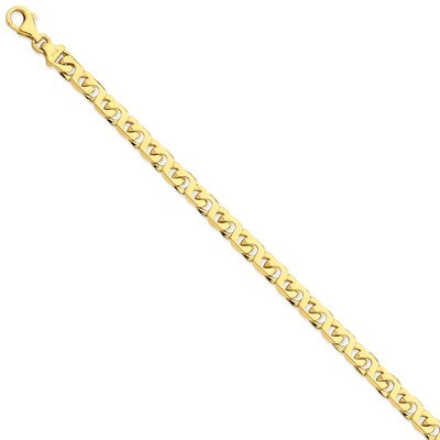 6mm Hand-polished Fancy Link Chain 20 Inch 14k Gold LK170-20, MPN: LK170-20, 191101648069
