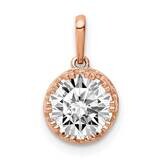 Rose Gold Polished CZ Diamond Pendant 10k Gold 10YC414R, MPN: 10YC414R, 883957831435