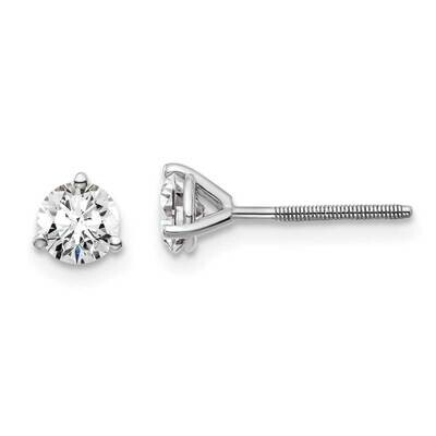 3/4Ctw Vs/Si, D E F, 3 Prong Screw Back Earrings 14k White Gold Lab Grown Diamond EM1017S-075-WLD, …