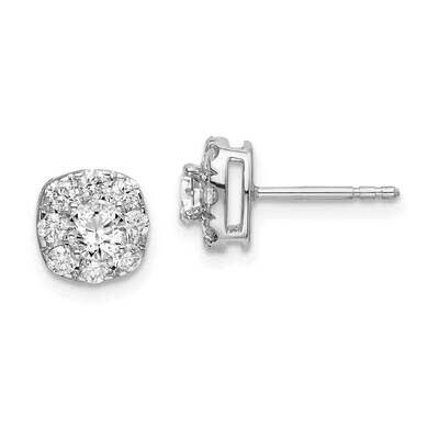 SI1/SI2 G H I Cushion Halo Earrings 14k White Gold Lab Grown Diamond EM6636-100-WLG, MPN: EM6636-10…