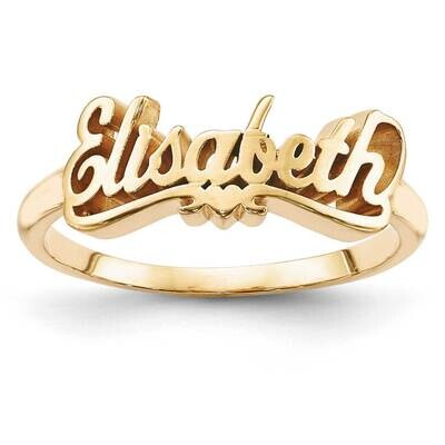 Casted High Polish Name Ring 14k Gold XNR59Y, MPN: XNR59Y, 196904019191