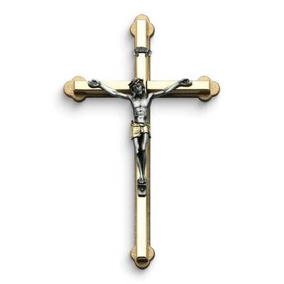Two-tone Metal 6 inch Corpus Wall Cross GM24323, MPN: GM24323, 785525024754