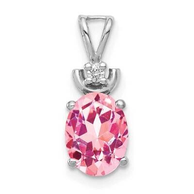 8x6mm Oval Pink Tourmaline A Diamond Pendant 14k White Gold XP1658PT/A, MPN: XP1658PT/A, 8839571914…