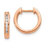 SI1/SI2 G H I Hinged Hoop Earrings 14k Rose Gold Lab Grown Diamond EM5352-025-RLG, MPN: EM5352-025-…