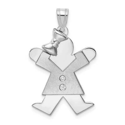 A Diamond Kid Pendant 14k White Gold XK444A, MPN: XK444A, 883957230290