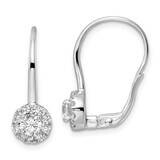 Lab Grown Leverback Drop Earrings 14k White Gold EM8186-100-WLG, MPN: EM8186-100-WLG, 883957066196