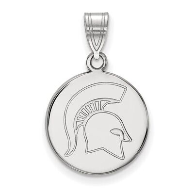 Michigan State University Medium Disc Pendant Sterling Silver SS069MIS, MPN: SS069MIS, 886774690186