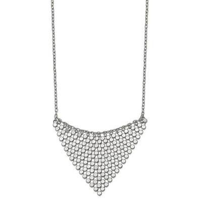 Fancy Dangle 17.75 Inch Bib Necklace Stainless Steel Polished SRN2736-17.75 by Chisel, MPN: SRN2736…