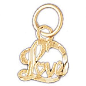 Dazzlers Jewelry Love Pendant Necklace Charm Bracelet in Yellow, White or Rose Gold 10223, MPN: DZ-…