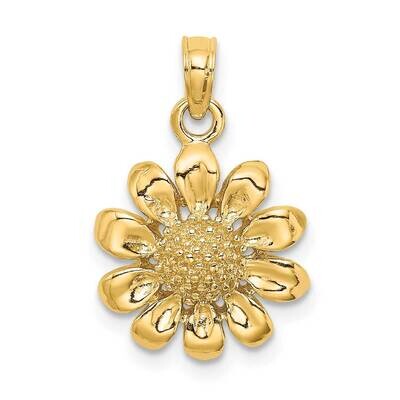 Sunflower Charm 14k Gold 2-D K7215, MPN: K7215, 63721805187