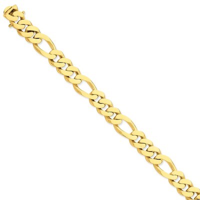 11.8mm Polished Fancy Link Chain 22 Inch 14k Gold LK465-22, MPN: LK465-22, 191101652295