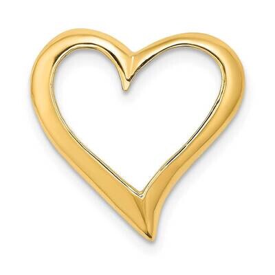 Large Floating Heart Slide 14k Gold 2-D K7116, MPN: K7116, 637218188376