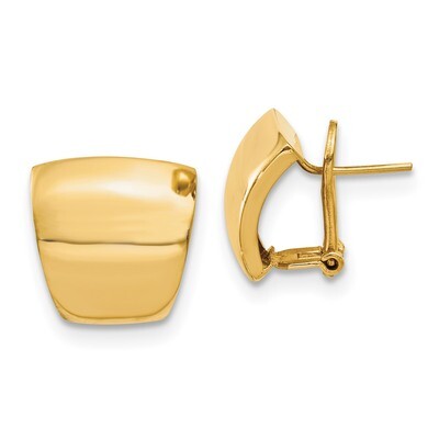 Leslie&#39;s Fancy Omega Back Earrings 14k Gold Polished HB-LE1580, MPN: LE1580, 191101759871