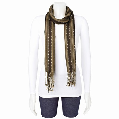Shades of Brown Striped Fashion Scarf GM8349, MPN: GM8349, 191101416668