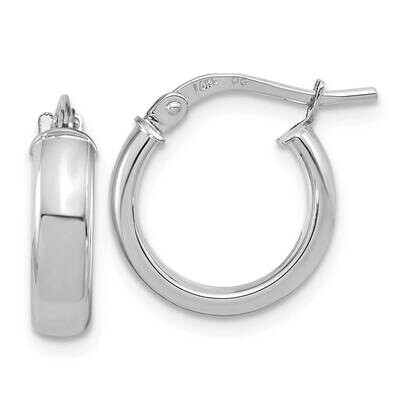 2.9mm Hoop Earrings 14k White Gold Polished TF1966W, MPN: TF1966W, 191101785856