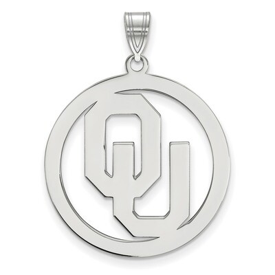 University of Oklahoma L Pendant in Circle Sterling Silver SS033UOK, MPN: SS033UOK, 886774959511