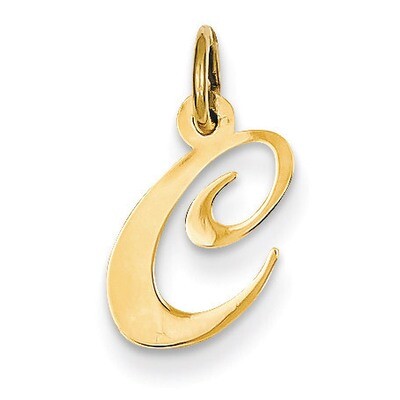 Small Fancy Script Initial C Charm 14k Gold YC650C, MPN: YC650C, 886774136493