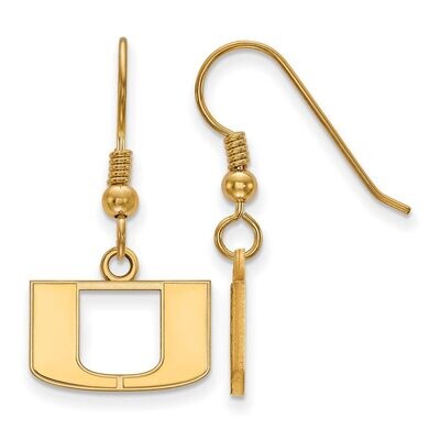 University of Miami x-Small Dangle Earring Wire Gold-plated Silver GP006UMF, MPN: GP006UMF, 8867749…