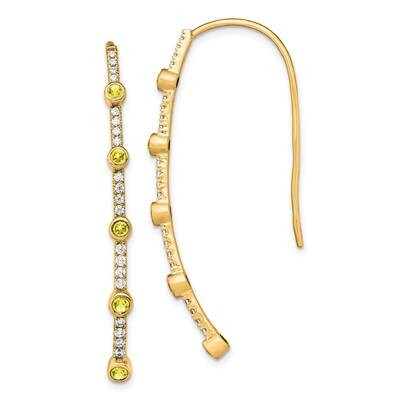 Si1/Si2, G H I, Cr.Yllw Sapp Threader Earrings 14k Gold Lab Grown Diamond EM4311-CYS-038-YLG, MPN: …