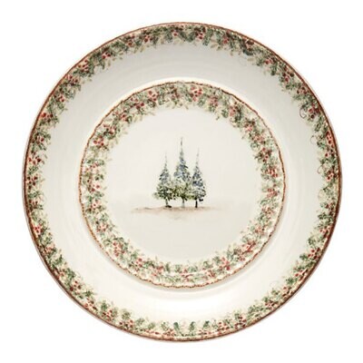 Arte Italica Natale Large Round Platter Signed NAT6885
