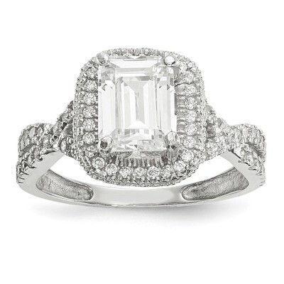CZ Ring 10k White Gold Polished 10YC382W, MPN: 10YC382W, 883957781013