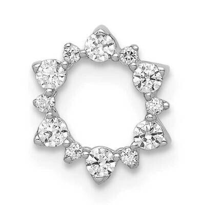 Fancy Circle Chain Slide 14k White Gold Diamond PM3704-020-WA, MPN: PM3704-020-WA, 883957465524