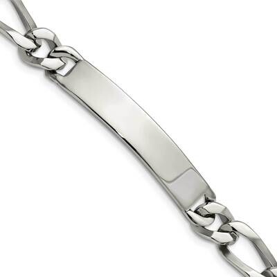 Large ID Bracelet Stainless Steel Polished SRB1404-9.25 by Chisel, MPN: SRB1404-9.25, 886774672465