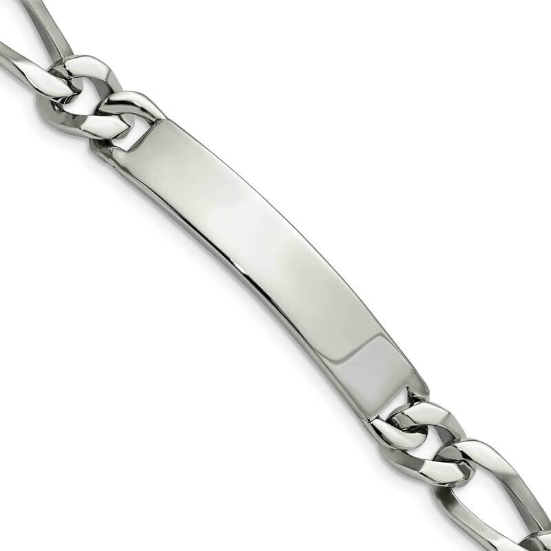 Large ID Bracelet Stainless Steel Polished SRB1404-9.25 by Chisel, MPN: SRB1404-9.25, 886774672465