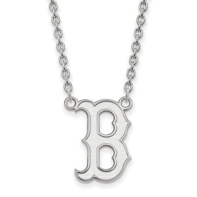 Boston Red Sox Large Pendant with Chain Necklace 10k White Gold 1W060RSO-18, MPN: 1W060RSO-18, 8867…