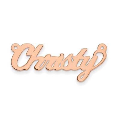 .013 Gauge Rose Gold Polished Name Plate 14k Gold XNA144R, MPN: XNA144R,