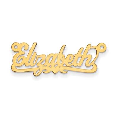 10K .013 Gauge Polished Name Plate with Heart Pendant 10k Gold 10XNA145Y, MPN: 10XNA145Y, 883957586…