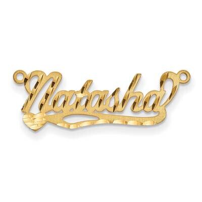 10k .013 Gauge Satin Diamond-cut Name Plate Pendant 10k Gold 10XNA191Y, MPN: 10XNA191Y, 883957586663