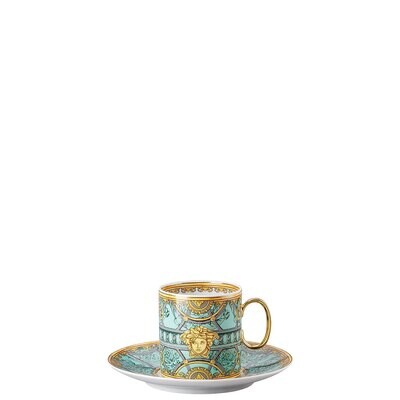 Versace La Scala del Palazzo Verde Coffee Cup &amp; Saucer 6 Inch, MPN: 19335-403664-14740, 790955081079