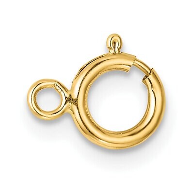 Spring Ring with Flat Ring Clasp 14k Yellow Gold YG1715, MPN: YG1715,