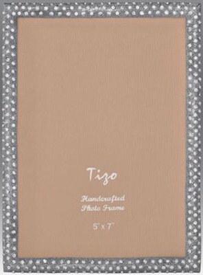 Tizo Shamoo Jeweled Silver Picture Frame 4 x 6 Inch, MPN: RS710SL-46,