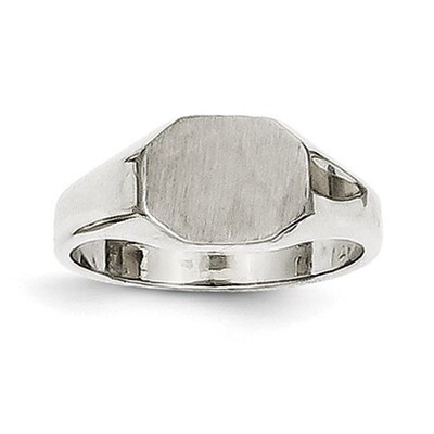 Child&#39;s Signet Ring 14k White Gold RS645, MPN: RS645, 883957468013