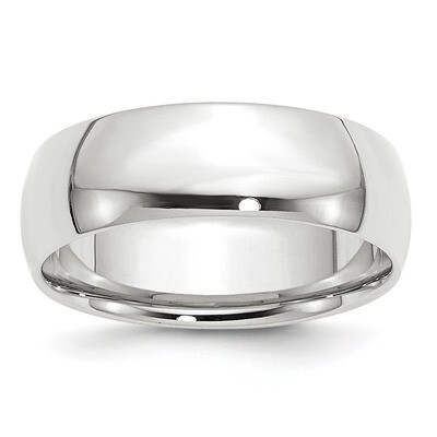 7mm Lightweight Comfort Fit Band 10k White Gold WCFL070 Engravable, MPN: WCFL070, 886774460246