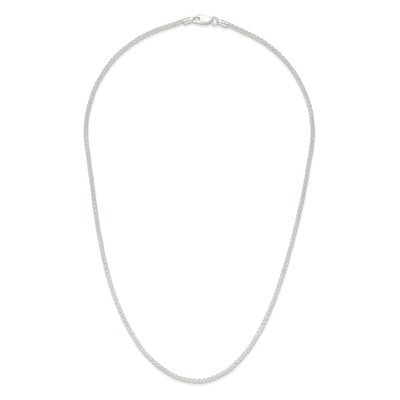 24 Inch 1.75mm Round Spiga Chain Sterling Silver QSP050-24, MPN: QSP050-24, 883957081403