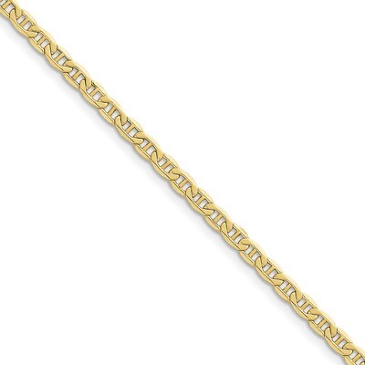 7 Inch 4.1mm Semi-Solid Anchor Chain 10k Gold 10BC100-7, MPN: 10BC100-7, 191101439568