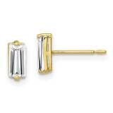 Polished CZ Diamond Stud Earrings 10k Gold 10ER325, MPN: 10ER325, 883957846941