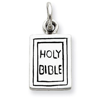 Holy Bible Charm Antiqued Sterling Silver QC5811, MPN: QC5811, 883957913414